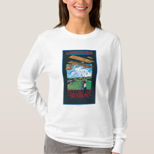 Camiseta Poster excedente Grahame-Branco e plano do