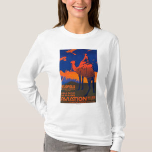 Camiseta Poster francês do promocional da linha aérea