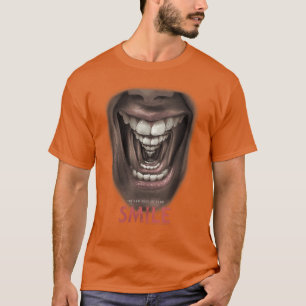 Camiseta Pôster gif de filme de terror com efeito de espelh
