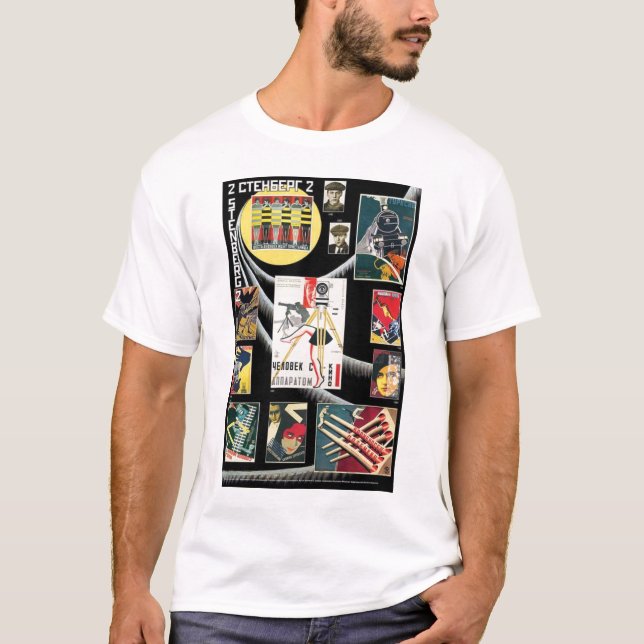 Camiseta Poster louco da propaganda de URSS do russo (Frente)
