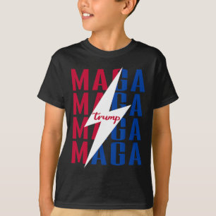 Camiseta Poster Mega 2024 de Estilo de Vintagem com Bandeja