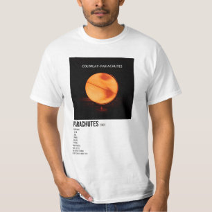 Camiseta poster mínimo dos paraquedas do álbum