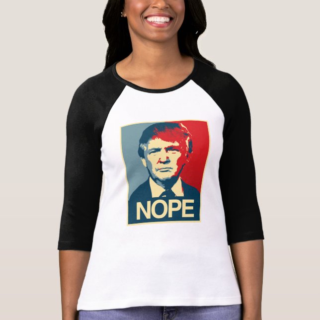 Camiseta Poster Nope - Donald Trump - (Frente)