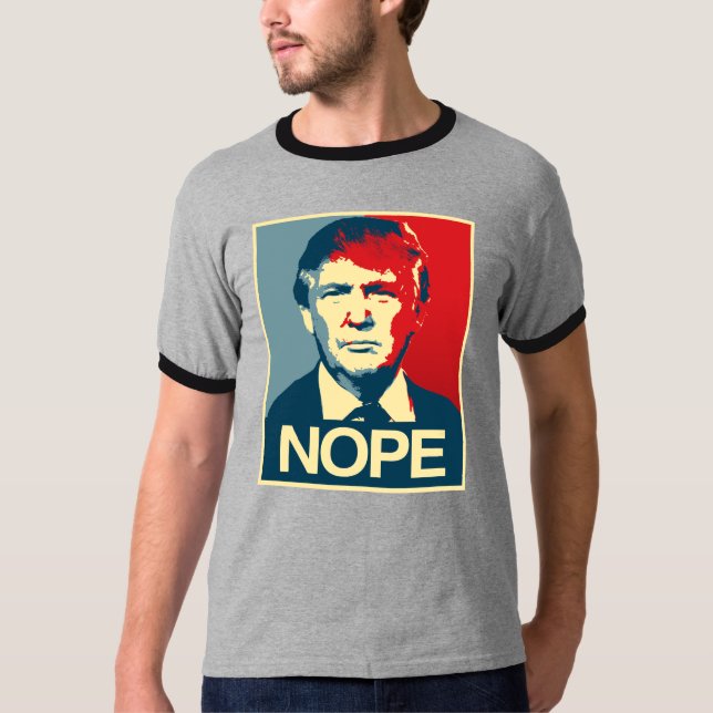 Camiseta Poster Nope - Donald Trump - (Frente)