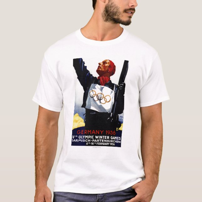 Camiseta Poster olímpico da propaganda de 1936 jogos do (Frente)