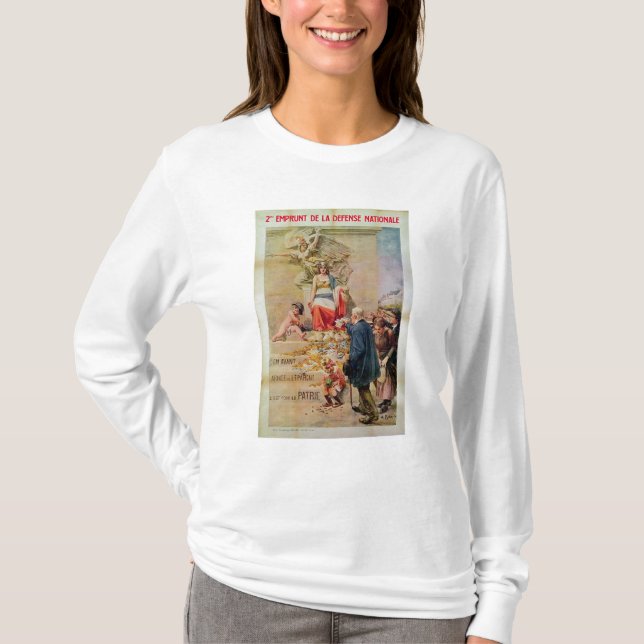Camiseta Poster para o segundo empréstimo para a defesa (Frente)