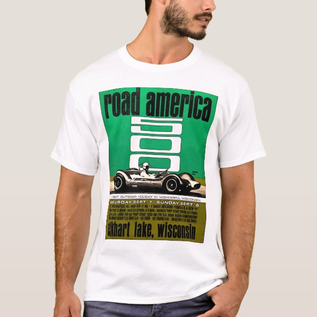 Camiseta Poster - Road America 500, Elkhart lake, Wisconsin (Frente)