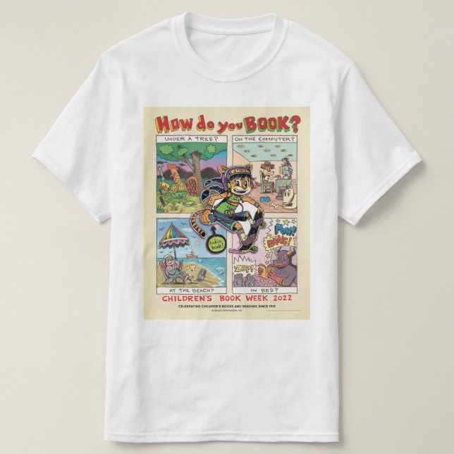 Camiseta poster Semana do Livro Infantil 2022 (Frente do Design)
