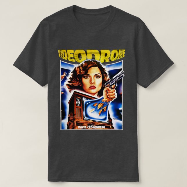 Camiseta Poster VIDEODROME 1983 (Frente do Design)