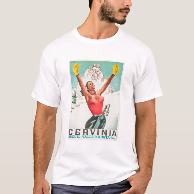 Camiseta poster vintage Cervinia (Frente)