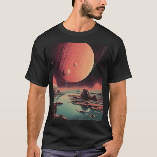 Camiseta Poster vintage de espaço (Frente)
