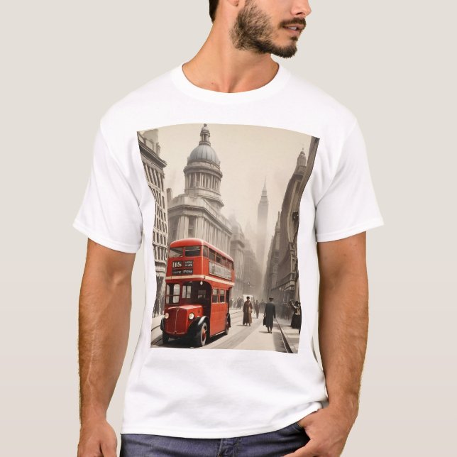 Camiseta Poster vintage de Londres (Frente)