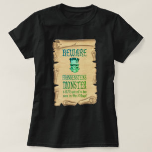 Camiseta Poster vintage de Monstro do Beware Frankensteins