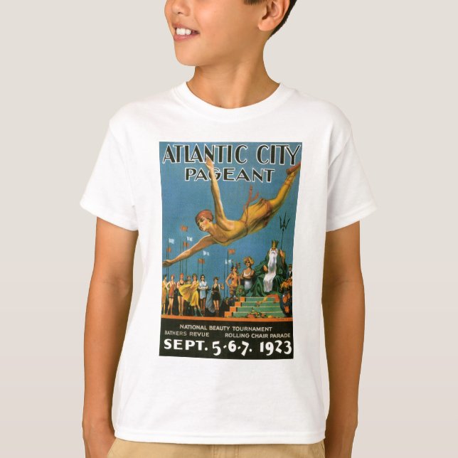 Camiseta Poster vintage Pageant da Cidade do Atlântico (Frente)