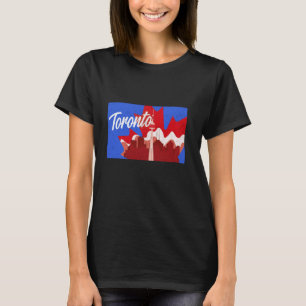 Camiseta Poster vintage Viagem da cidade de Toronto Skyline