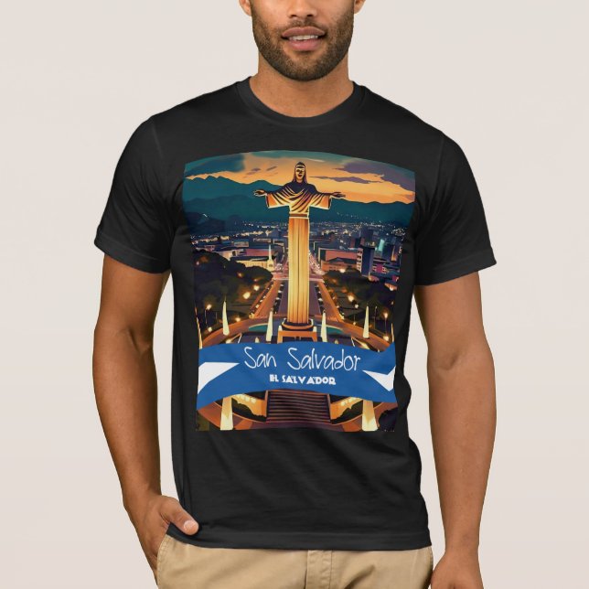 Camiseta Poster vintage Viagem El Salvador (Frente)