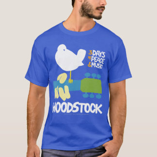 Camiseta Pôster Woodstock 3 Dias de Paz e Música Presente g