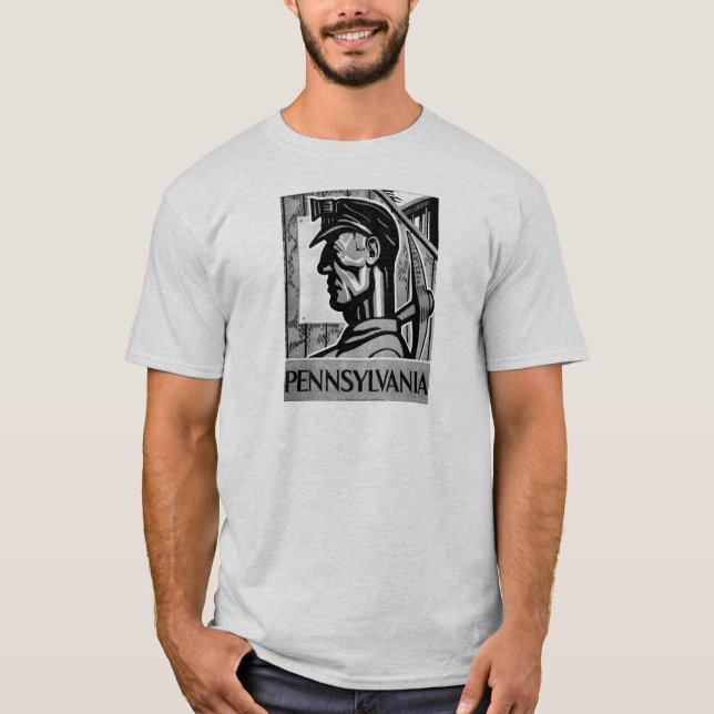 Camiseta Poster WPA 1938 de carvão de Pensilvânia (Frente)