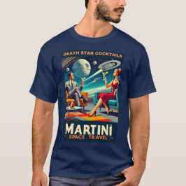 Camiseta Posteres de viagens Espaciais Martini Coquetéis da