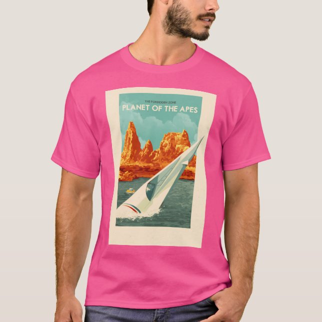 Camiseta Posteres de viagens - O Planeta De Zona Proibida D (Frente)