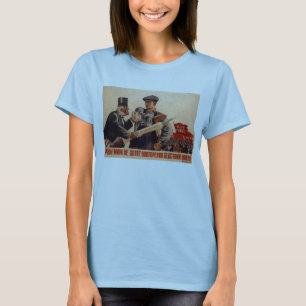 Camiseta Posters da propaganda de União Soviética da guerra