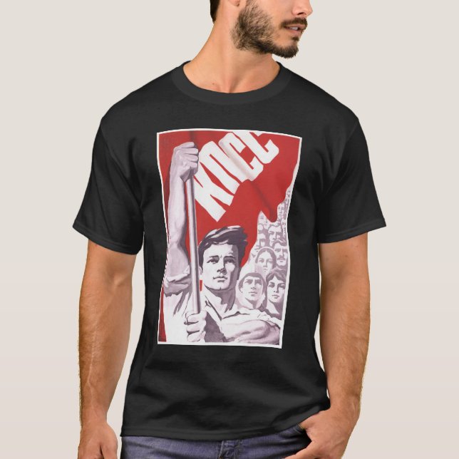 Camiseta Posters da propaganda de União Soviética da guerra (Frente)