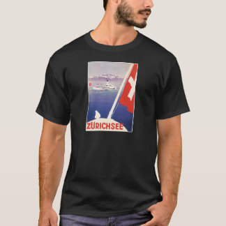 Camiseta Posters das viagens vintage: Suiça de Zurique do