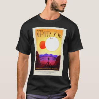 Camiseta Posters de turismo espacial da Nasa Kepler 16B