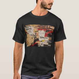 Camiseta Posters estriadas e rasgadas