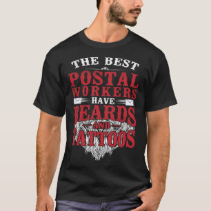 Camiseta Postman Mailman Beard Tatuagem O Melhor Trabalho P