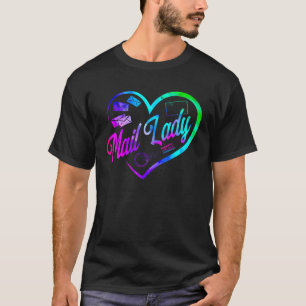 Camiseta Postman Mailman Heart Watercolor Lady