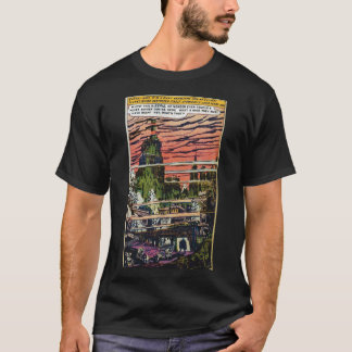 Camiseta Posto atômico apocalíptico no mundo, turnê antigo 