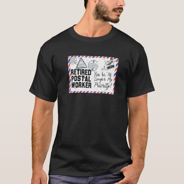 Camiseta Posto de aposentadoria do trabalhador postal apose (Frente)