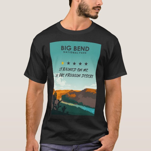 Camiseta Posto do Parque Nacional do Big Bend One Star Revi (Frente)