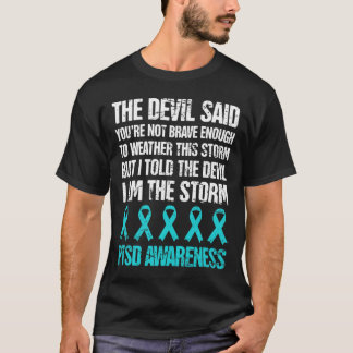 Camiseta Posto em dificuldades Sensibilização do Ptsd em st