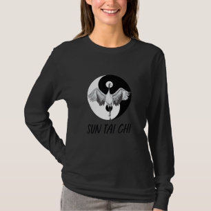 Camiseta Postura do Grou do Tai Chi do Sol