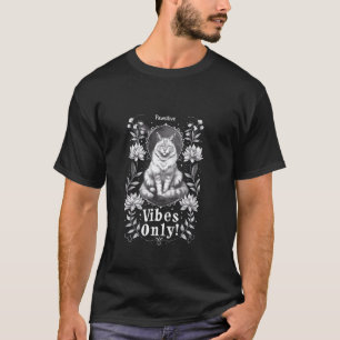 Camiseta Posturas de Yoga Vibrações Positivas Gatinho Gato