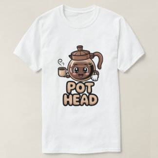 Camiseta Pot Head Cute Kawaii Cafe Funny Coffee Lover Gift