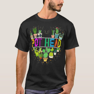 Camiseta Pot Head Succulent Plants Lover Gardeners Plant