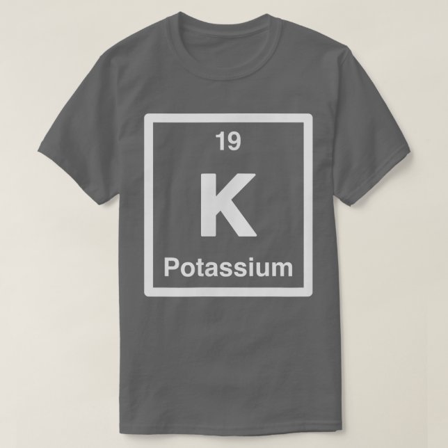 Camiseta Potássio - K - Mesa periódica de elementos - Cien (Frente do Design)