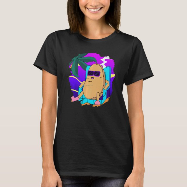 Camiseta Potato On The Beach Taters Gonna Tate  Potato Tate (Frente)
