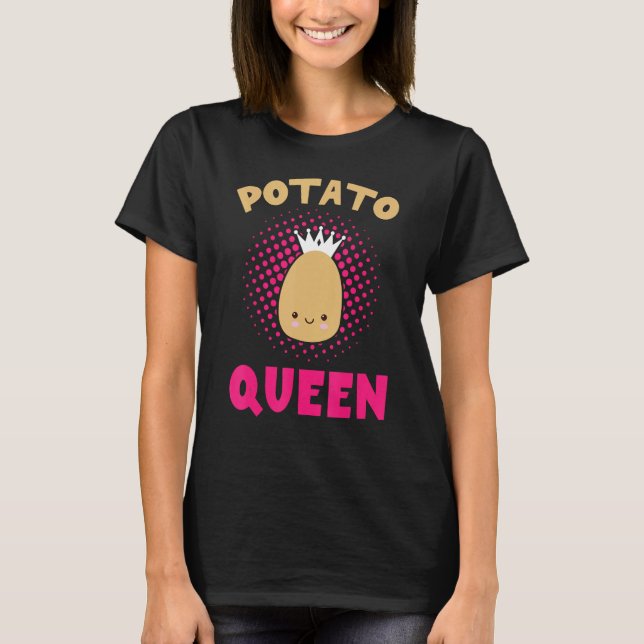 Camiseta Potato Queen Funny Potato Vegetable Lovers Boys Gi (Frente)