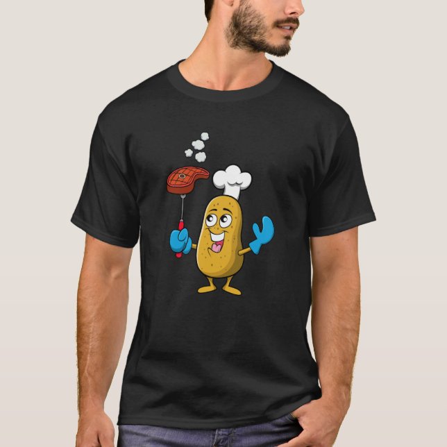 Camiseta Potatoe Barbecue Steak Summer Hobby Chef (Frente)