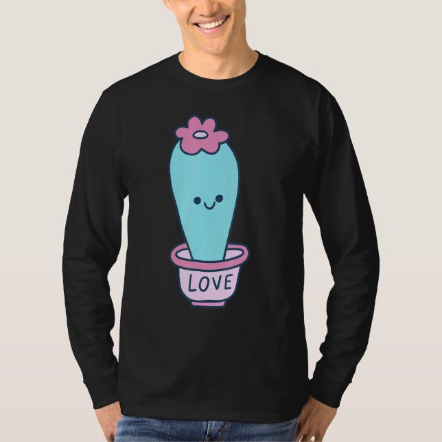 Camiseta Pote de Amor Feliz Cactus (Frente)