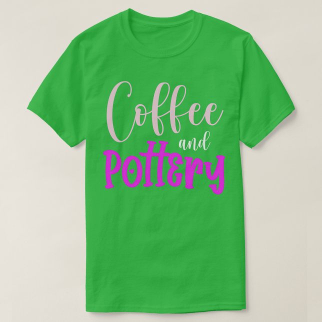 Camiseta Pote De Café, Fedido À Mão, (Frente do Design)
