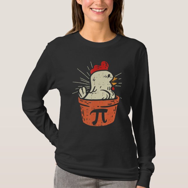 Camiseta Pote de frango Pi Day Pie Math Geek (Frente)