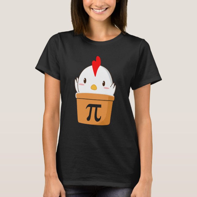 Camiseta Pote de frango Pi - Dia da Ciência da Matemática (Frente)