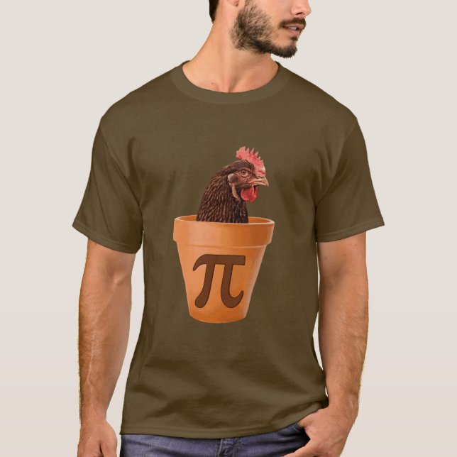 Camiseta Pote de frango Pi (e eu não me importo) (Frente)