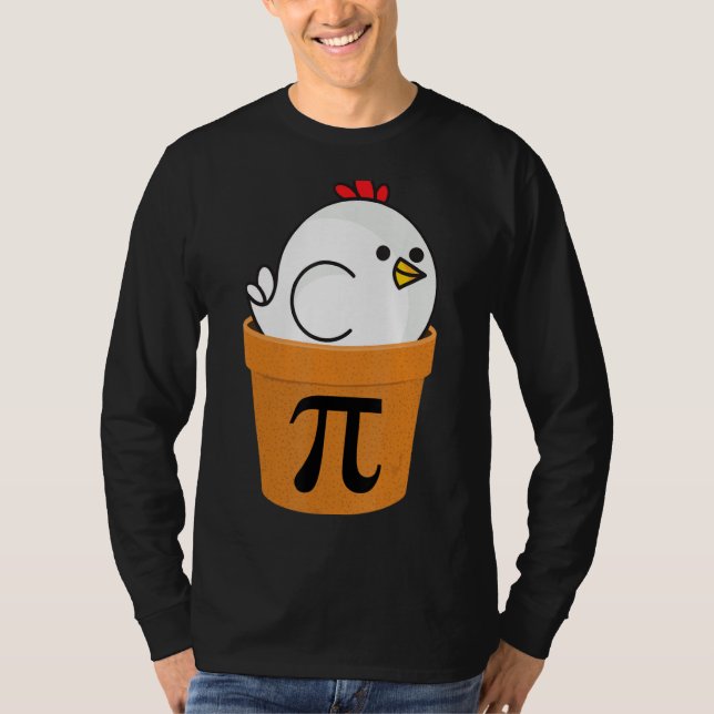 Camiseta Pote De Frango Pi Engraçado Matemática Dia 2 (Frente)