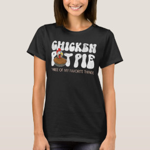 Camiseta Pote De Frango Três Das Minhas Coisas Favoritas